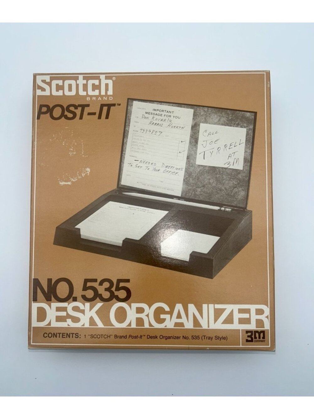 Vintage Scotch Brand Post-It Desk Organizer No.535